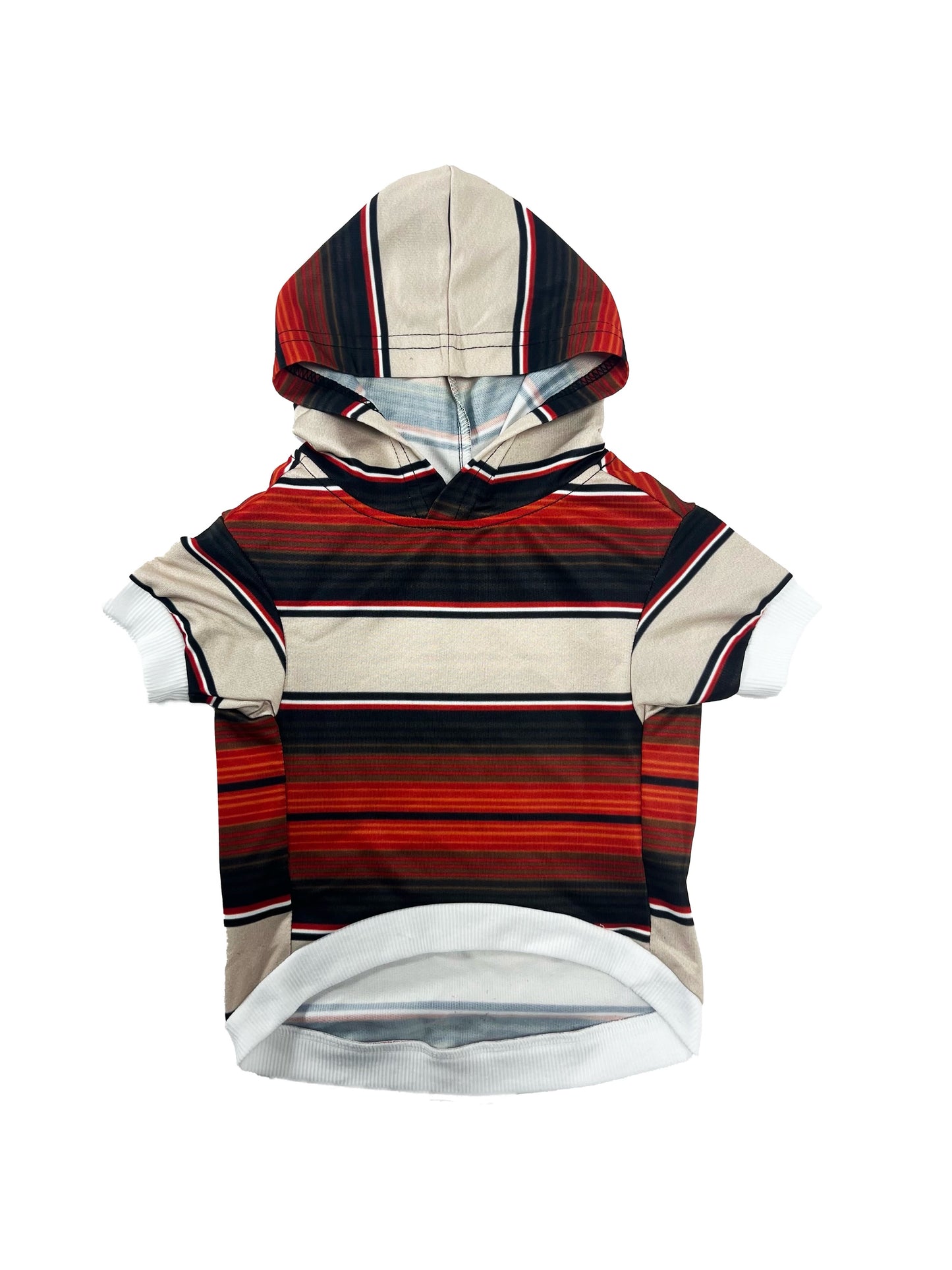 Pet Hoodie Brown & Tan two tone Serape Print