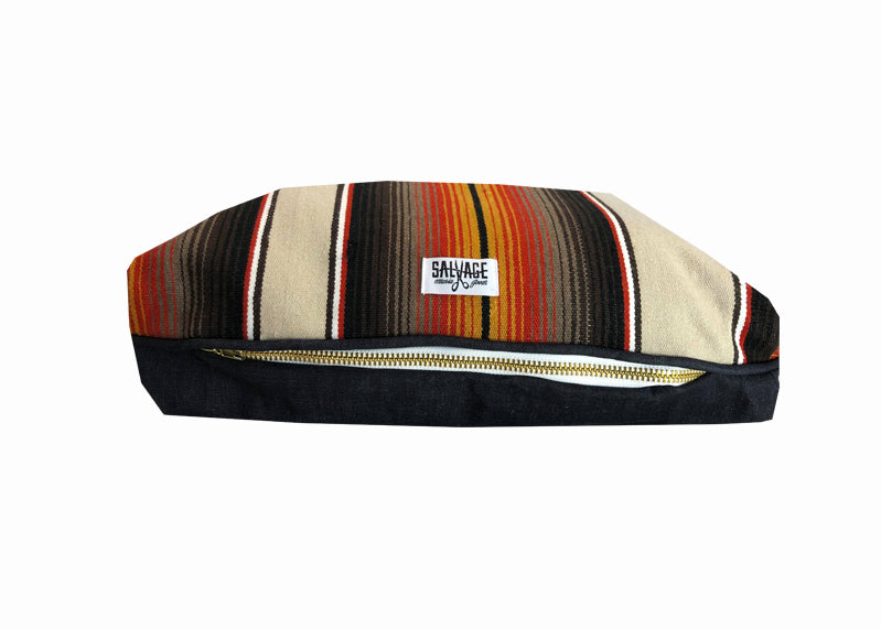 Saltillo Serape Rectangulo Cushion-Brown