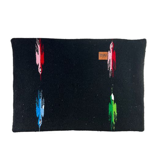 Thunderbird Blanket with Sherpa Lining - Black