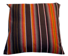 Saltillo Serape large square pillow bed- Two Tone Brown