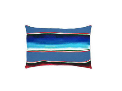 Saltillo Serape Blue Rectangular Pillow