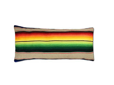 Saltillo Serape Long Rectangular Pillow -Tan