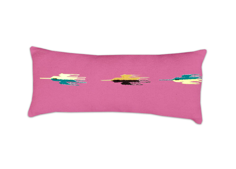 Thunderbird Long Rectangular Pillow - Pink