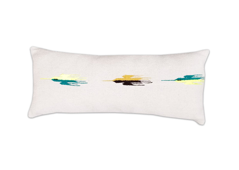 Thunderbird Long Rectangular Pillow - White