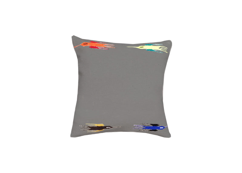 Thunderbird Square Home Pillow - Grey