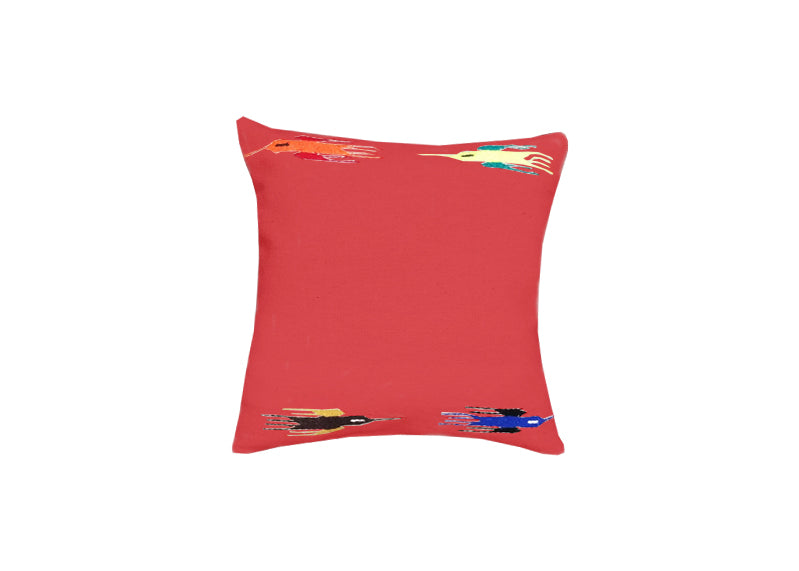 Thunderbird Square Home Pillow - Red