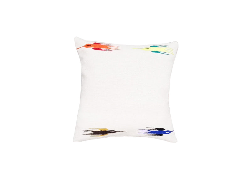 Thunderbird Square Home Pillow - White
