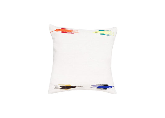 Thunderbird Square Home Pillow - White