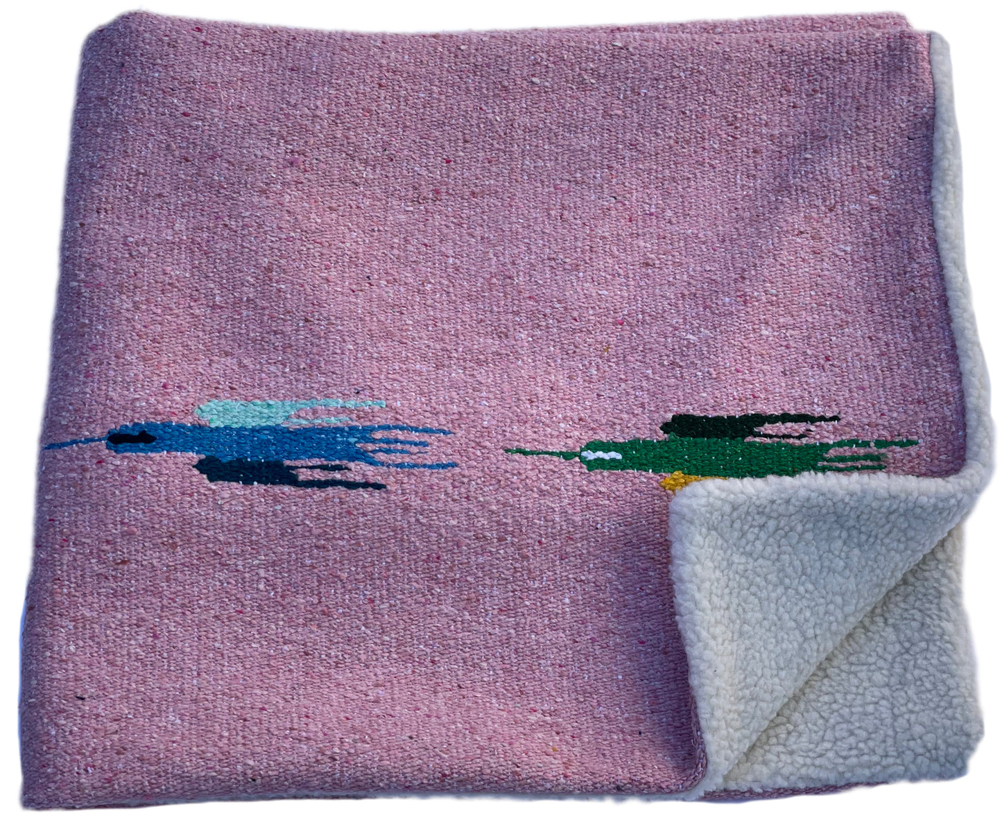 Thunderbird Blanket with Sherpa Lining - Light Pink