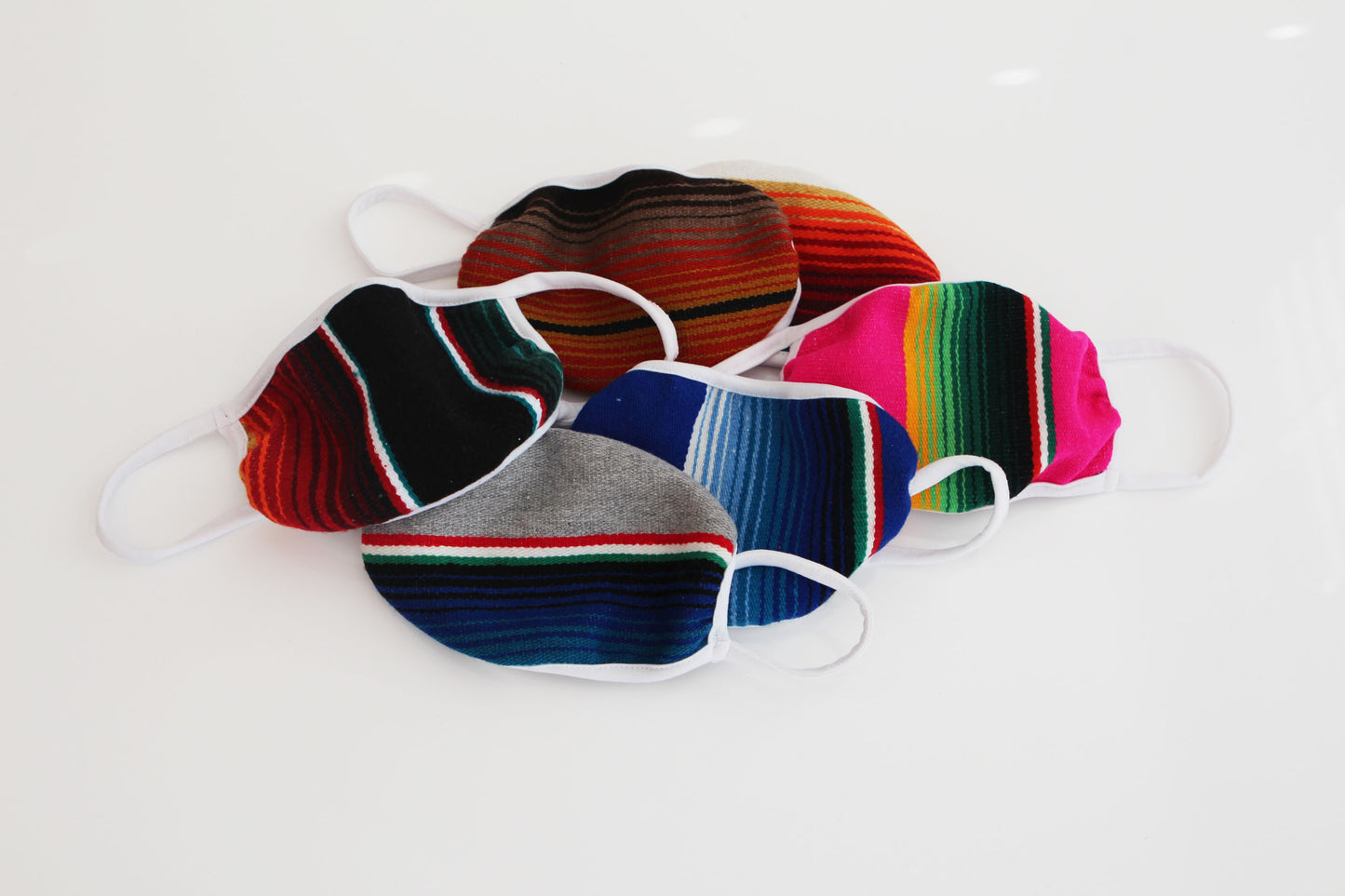 10 Pack mixed adult & child serape three layered face mask- assorted