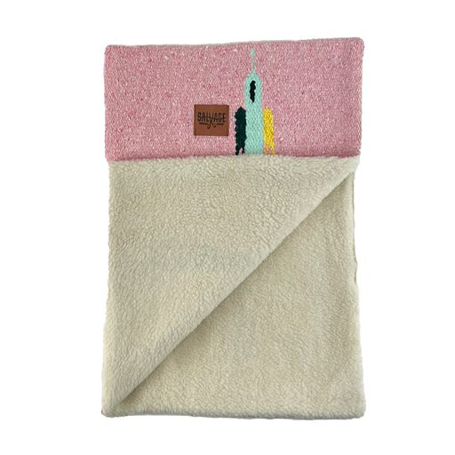 Thunderbird Blanket with Sherpa Lining - Light Pink